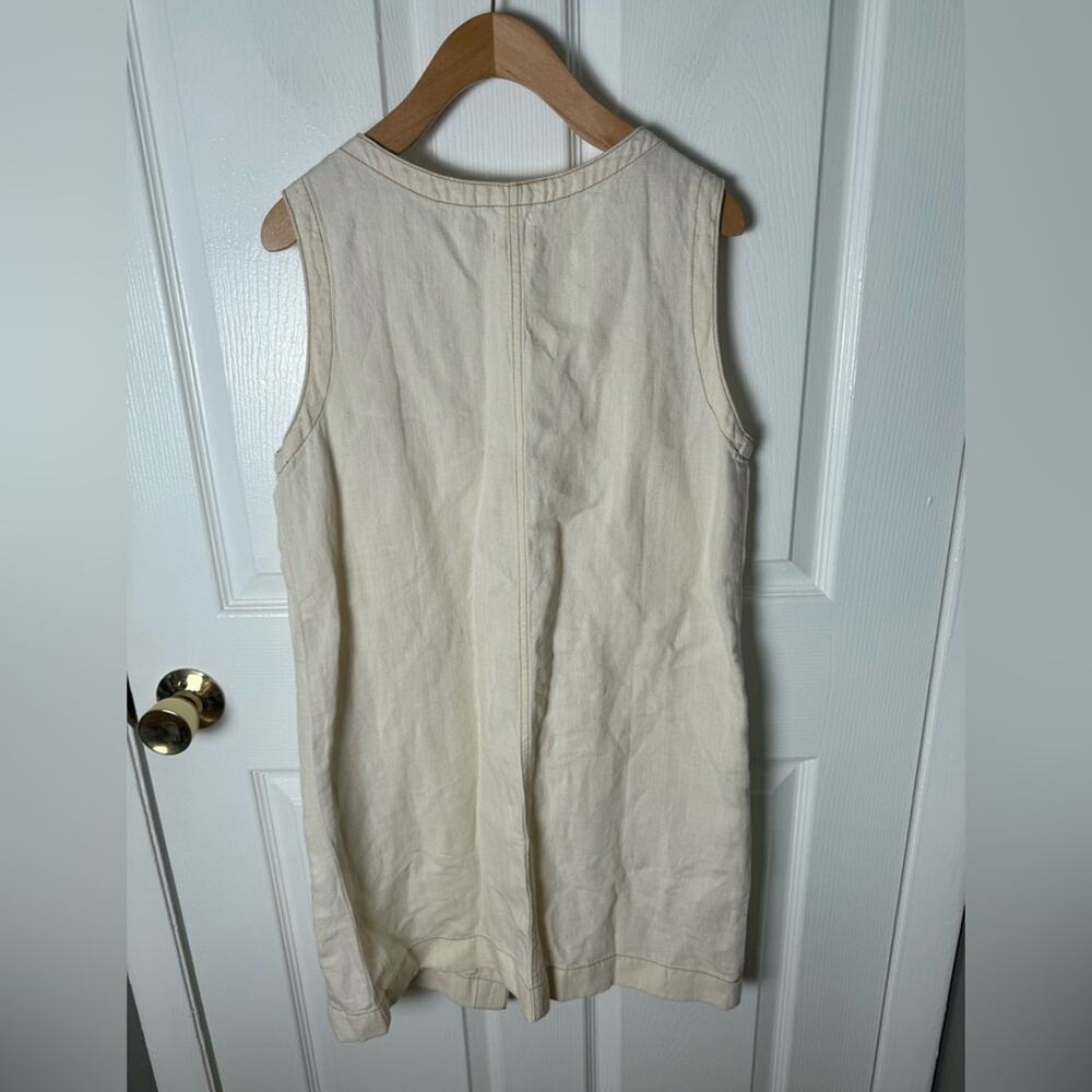 Faherty Linen Denim Malibu Mini Dress - Whitecliff Wash S - Picture 5 of 10